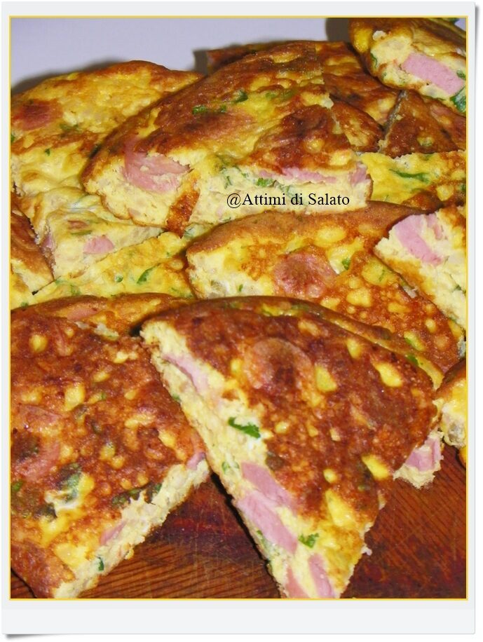 FRITTATA DI RISO AL POMODORO E WURSTEL