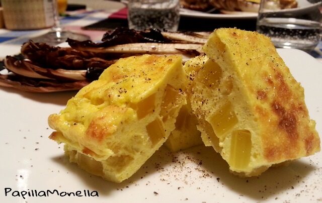 Frittata di sedano allo zafferano e salvia