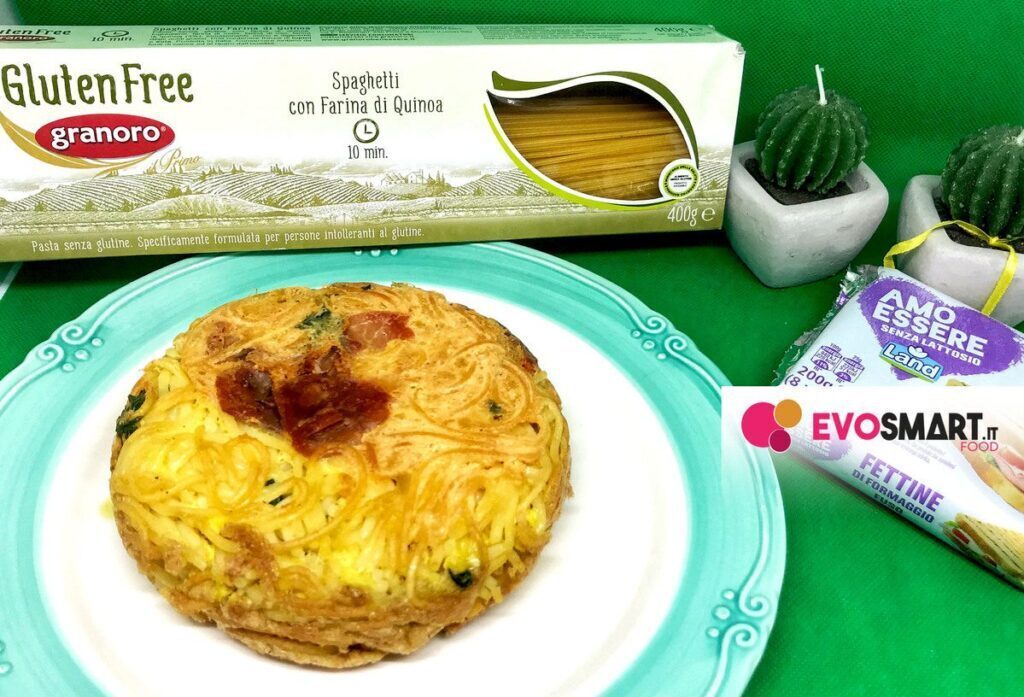 Frittata di spaghetti granoro senza glutine e lattosio
