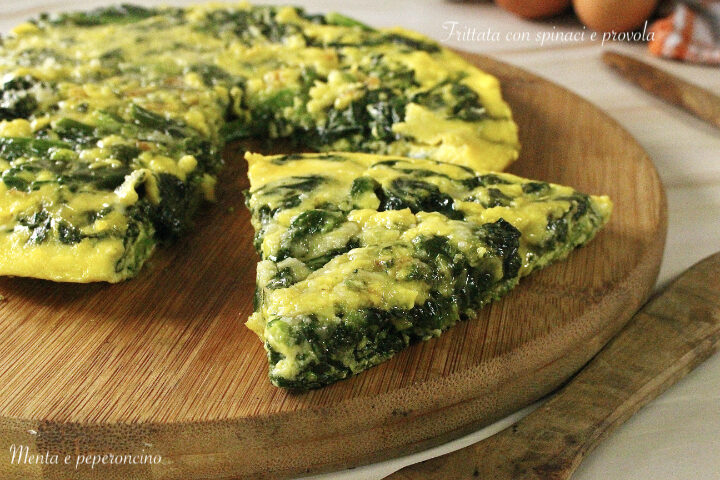 Frittata di spinaci e provola