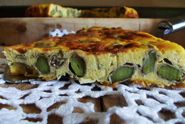 Frittata fave e pecorino al forno