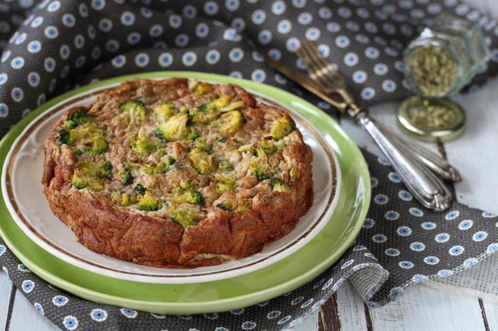 Frittata leggera di albumi broccoli e origano