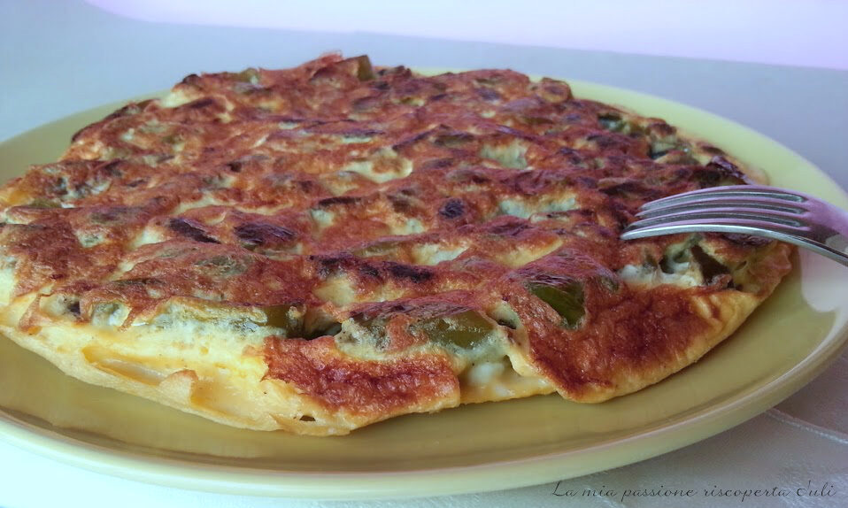 Frittata peperoni e funghi