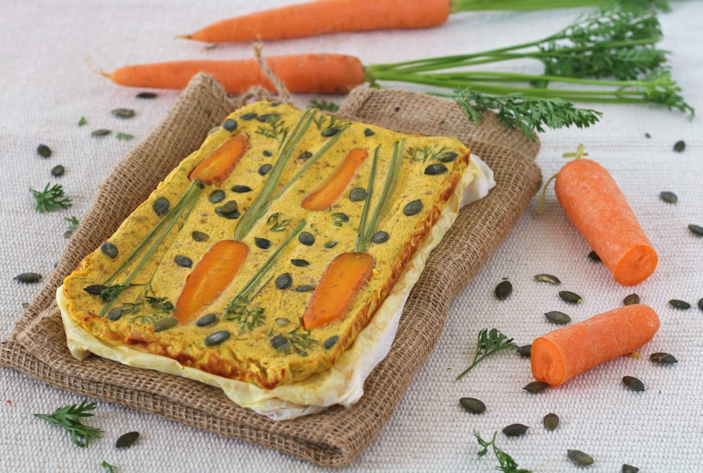 Frittata solo albumi con carote intere e frullate