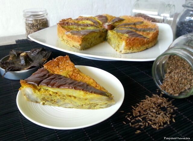 Frittata speziata di melanzane viola
