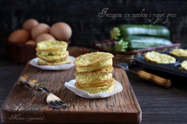 Frittatine con zucchine e yogurt greco