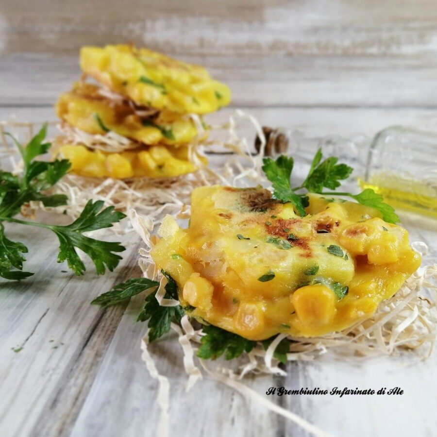 Frittatine di mais e patate