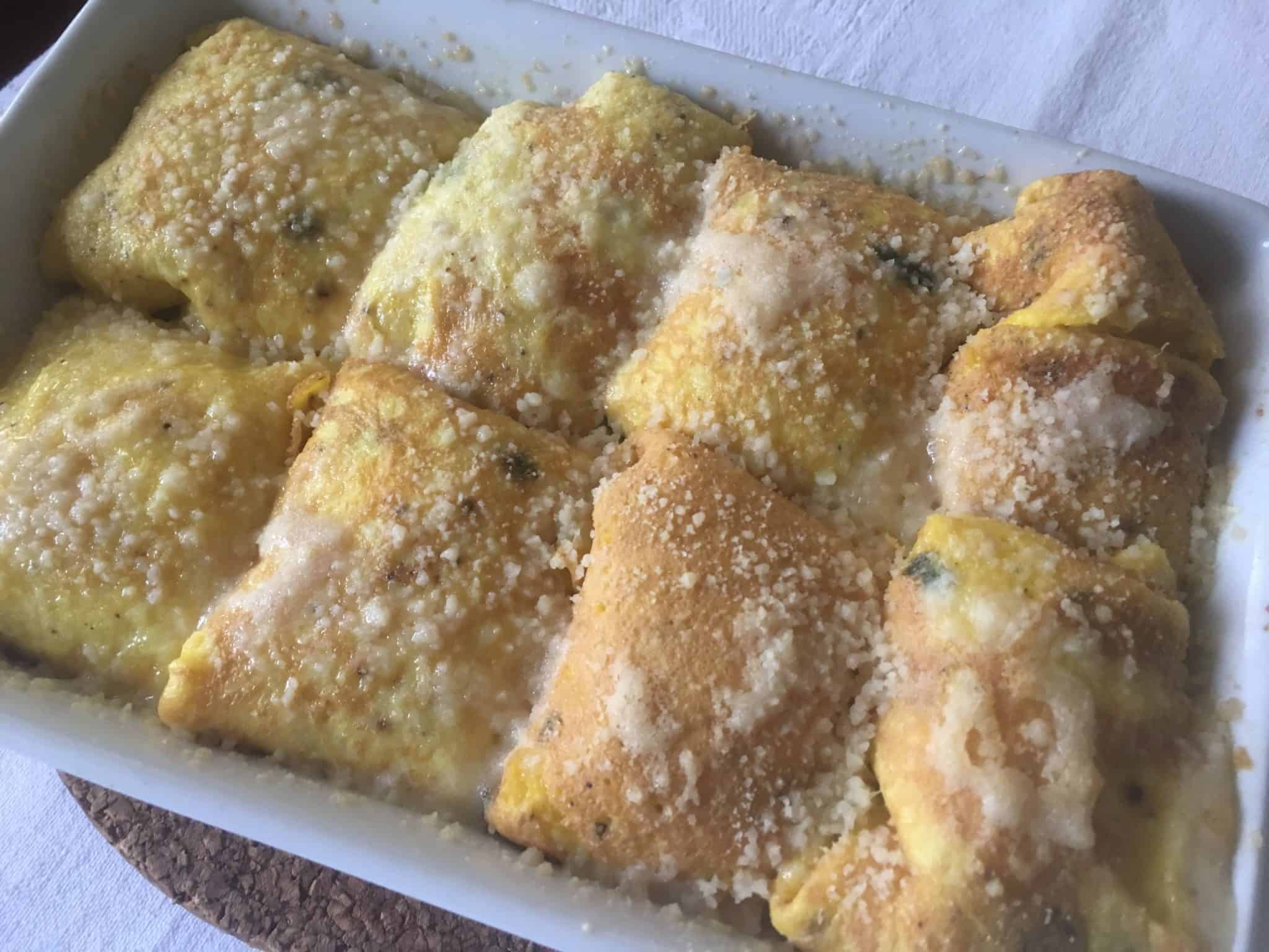 Frittatine ripiene, monoporzione, gratinate in forno