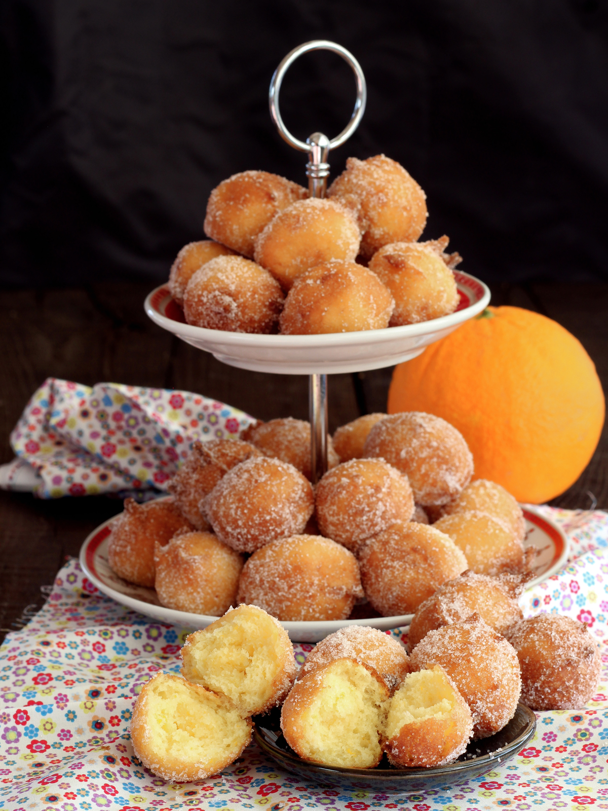 Frittelle al mascarpone e arancia