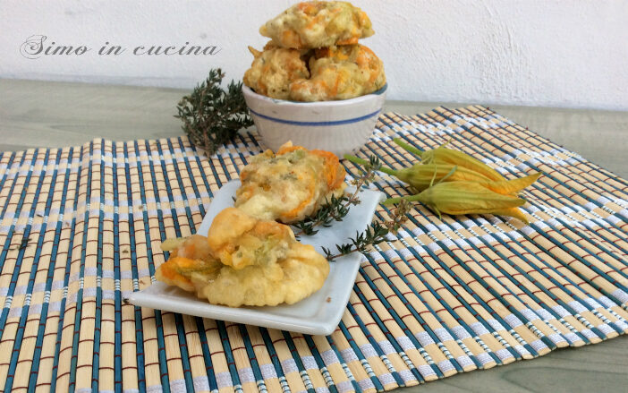 Frittelle di fiori zucca al timo