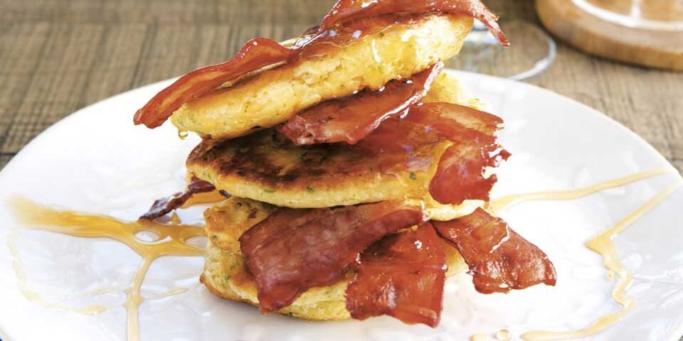 Frittelle di mais con pancetta