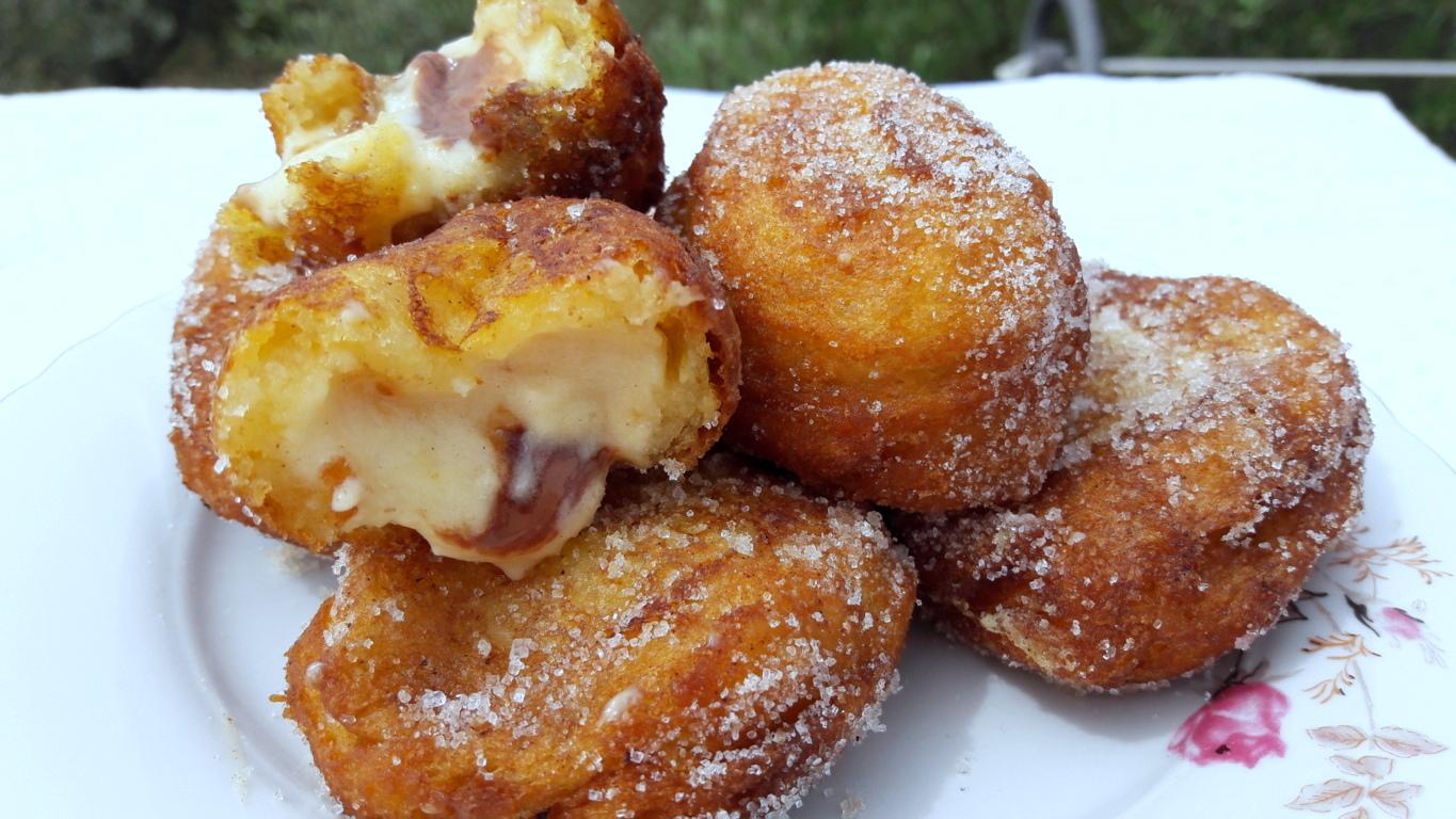Frittelle di ricotta con cioccolato riciclato!