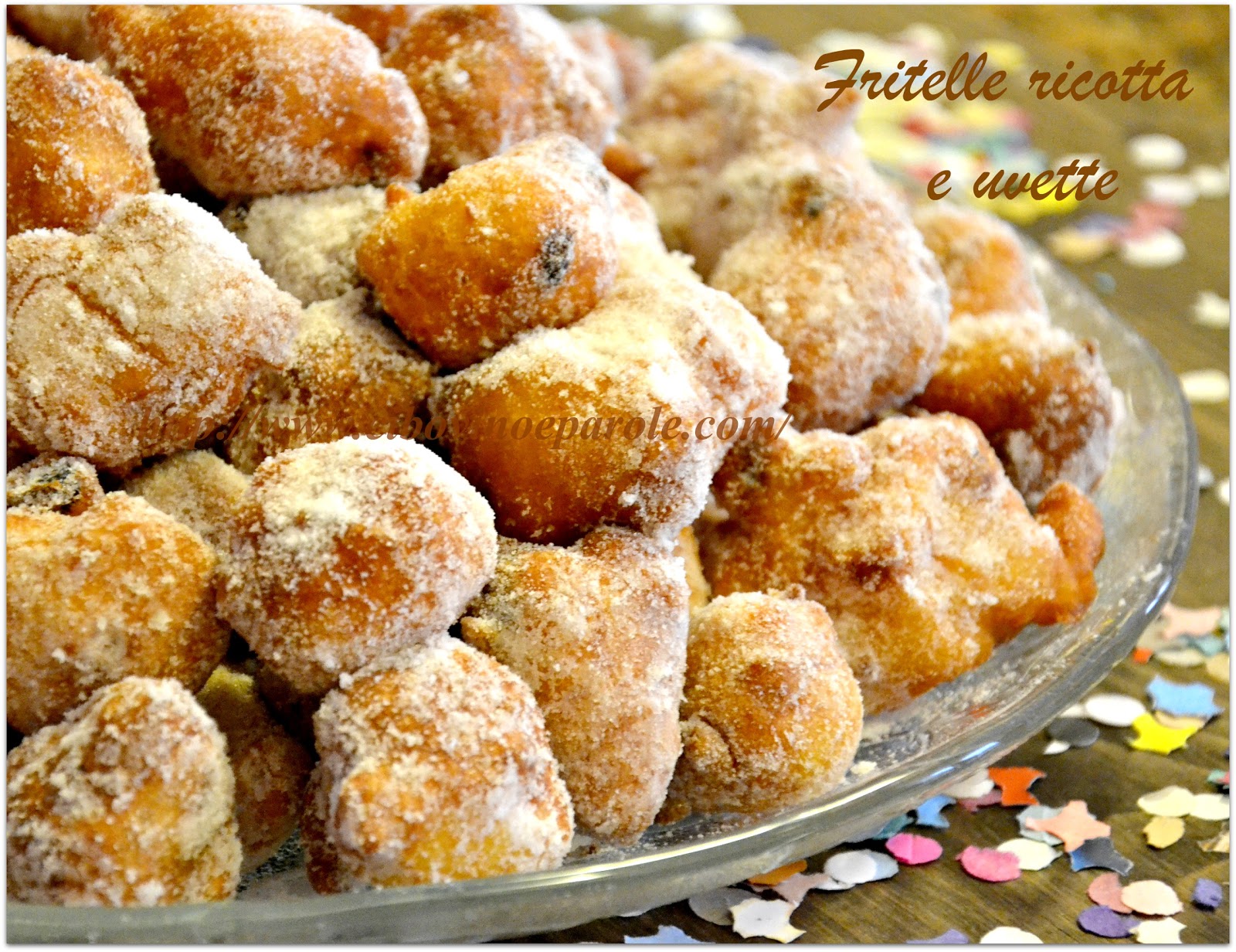 Frittelle di ricotta e uvette