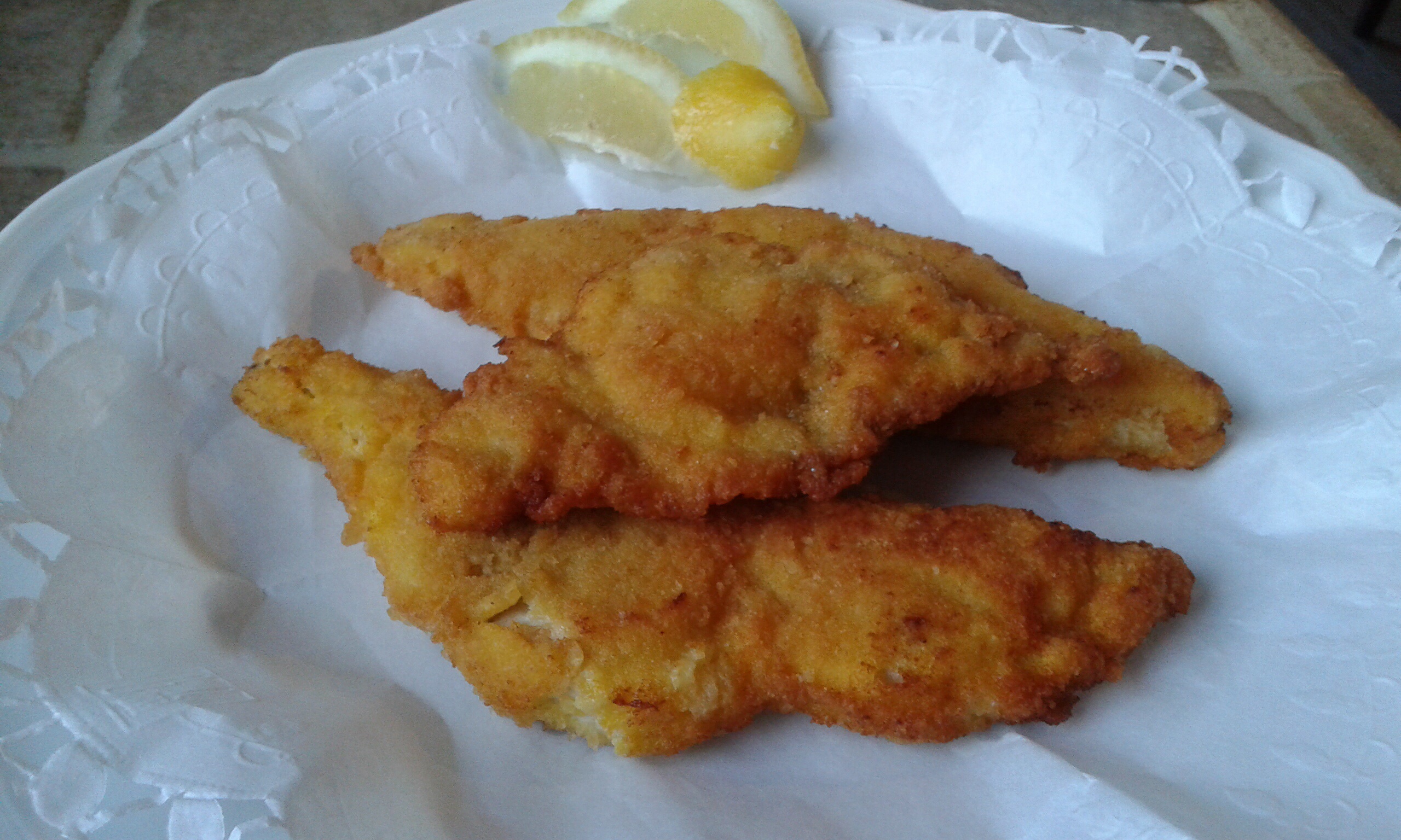 Fritto, al limone, di pesce spada