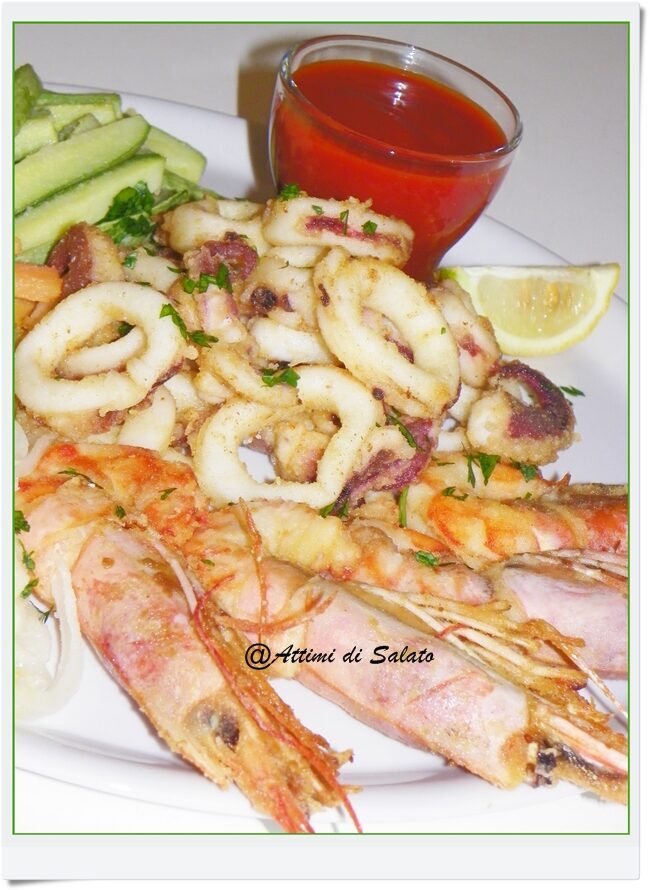 Fritto misto di pesce e verdure