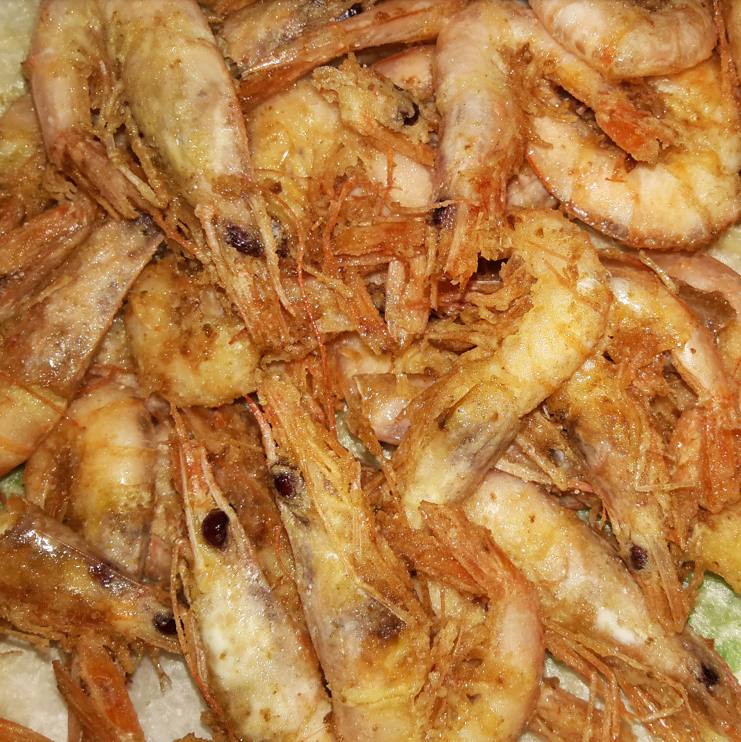 Frittura di gamberetti freschi