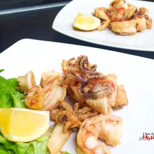 Frittura di totani e gamberi