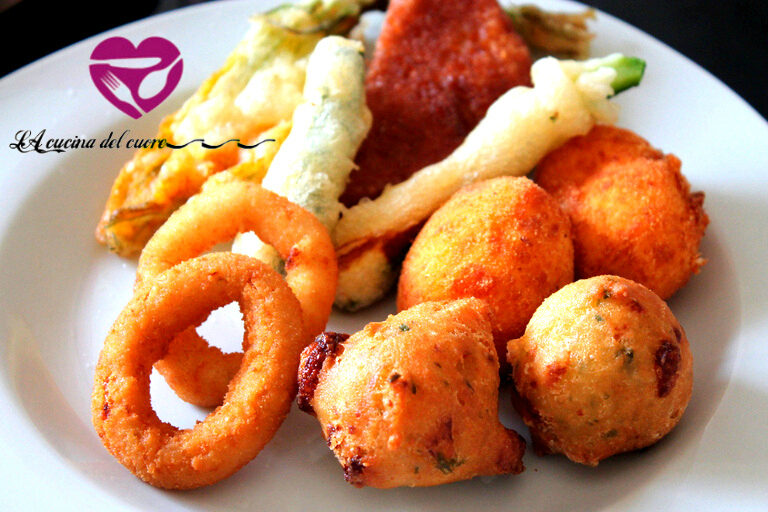 frittura mista,onion rings,sfizi,finger food,crocchè,alghe,mozzarella