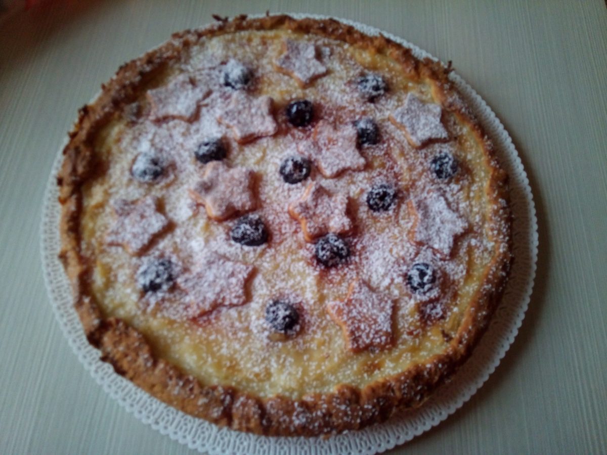Frolla allo yogurt con crema e amarene (senza burro)