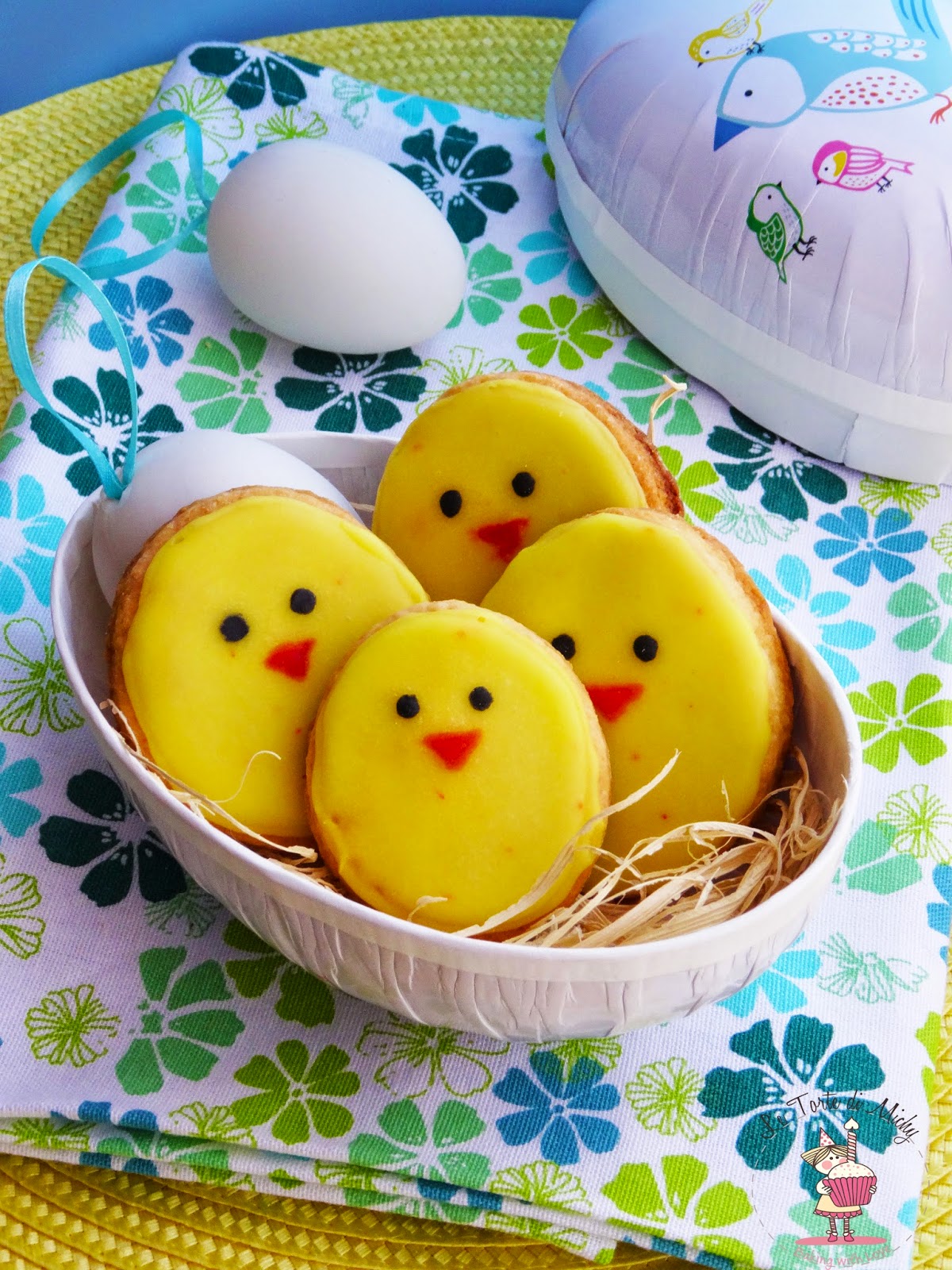 Frollini glassati a forma di pulcino, idea regalo per pasqua