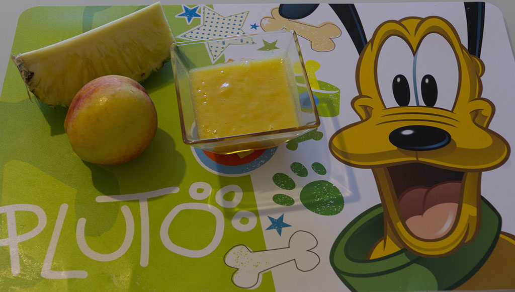 Frullato ananas e pesca