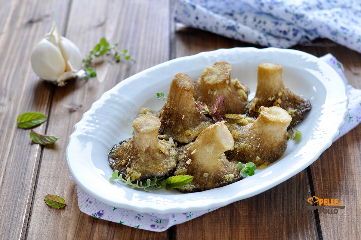 Funghi cardoncelli gratinati al forno