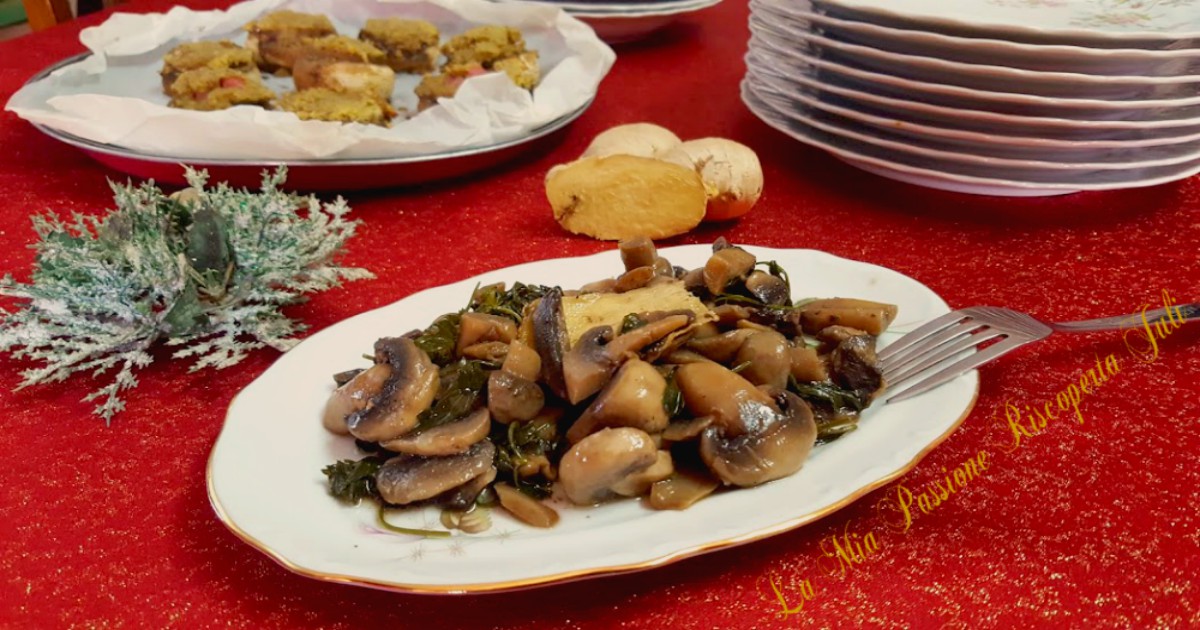 Funghi champignon con zenzero
