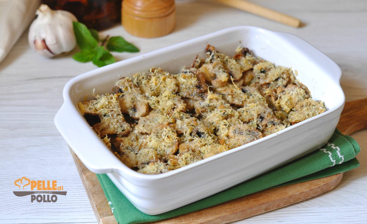 Funghi champignon gratinati al forno