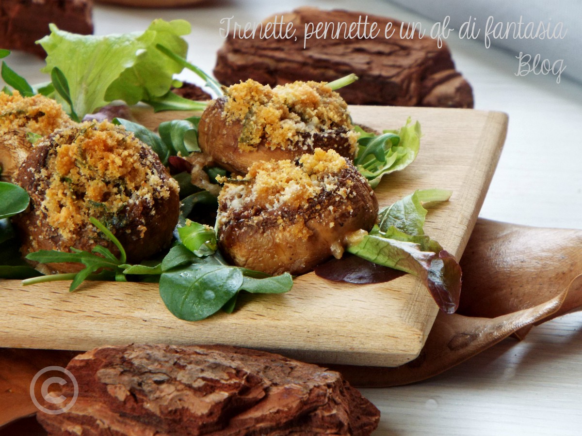 Funghi champignon gratinati
