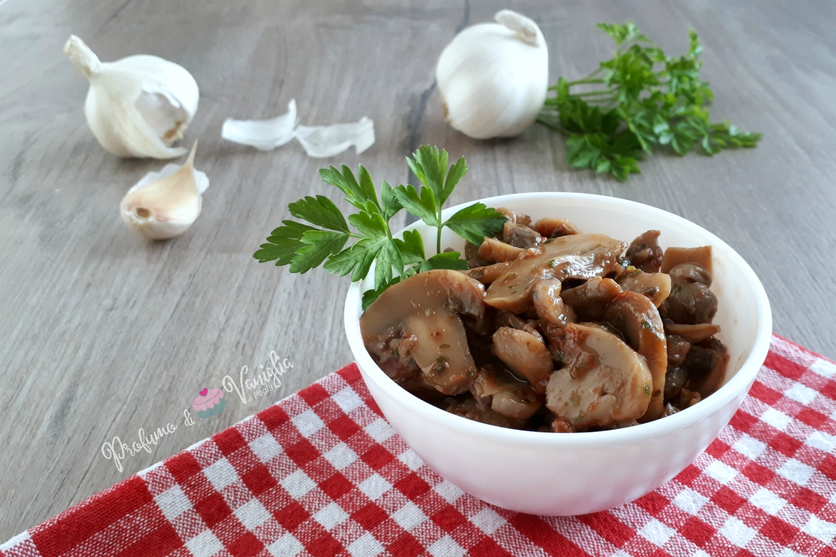 Funghi champignon trifolati