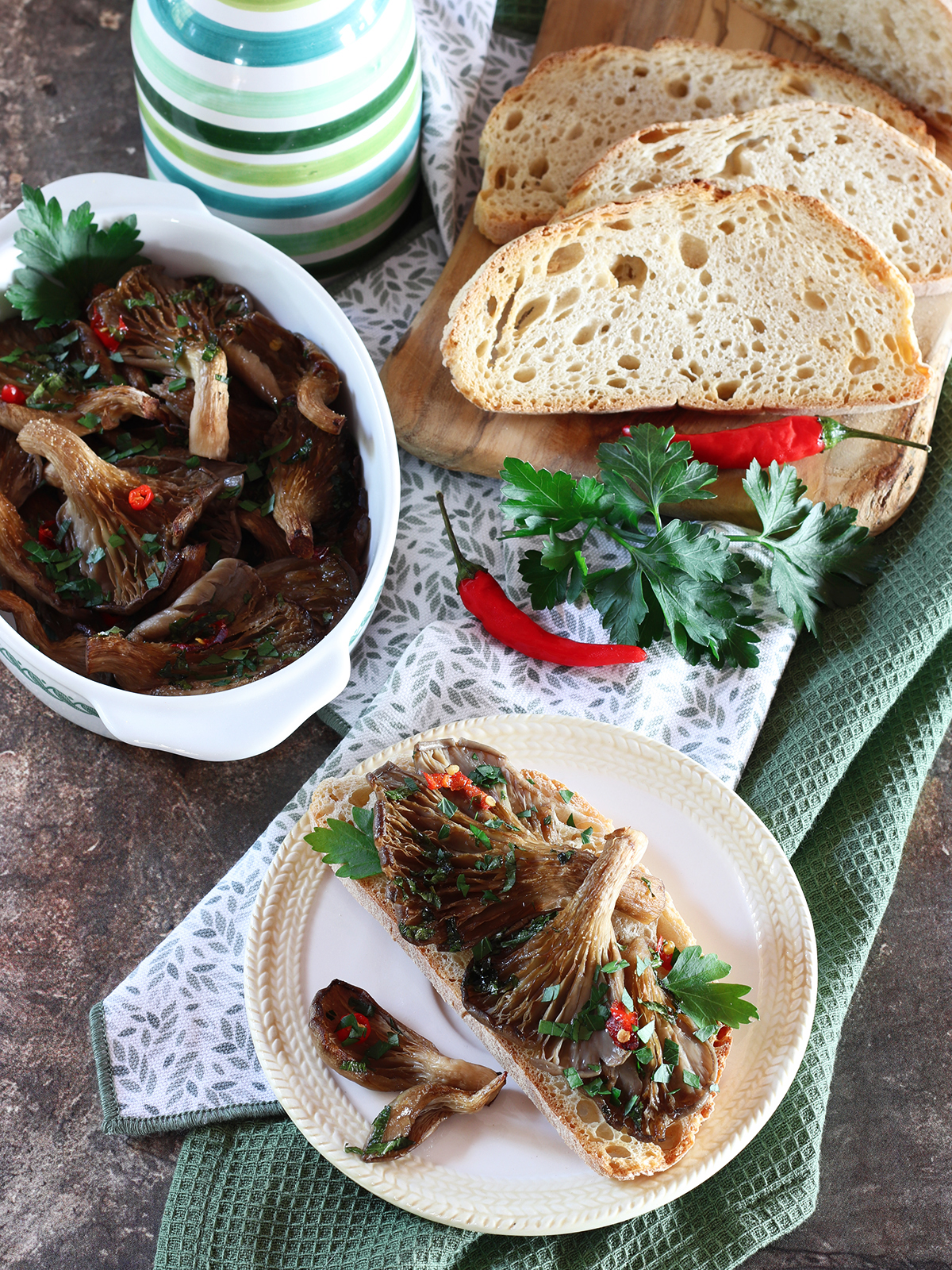Funghi piccanti “arruscati”