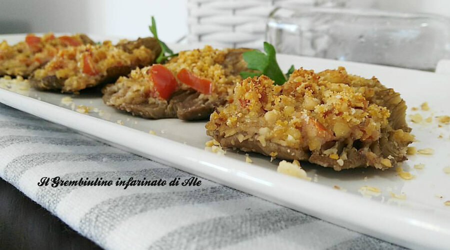 Funghi pleurotus croccanti alle nocciole