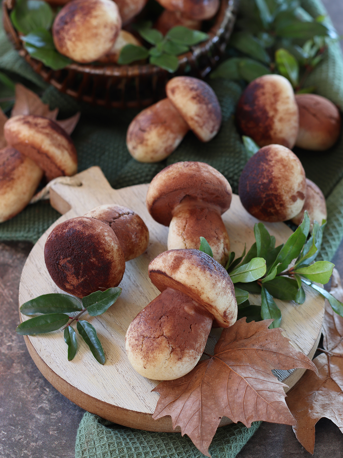 Funghi porcini di frolla e cacao