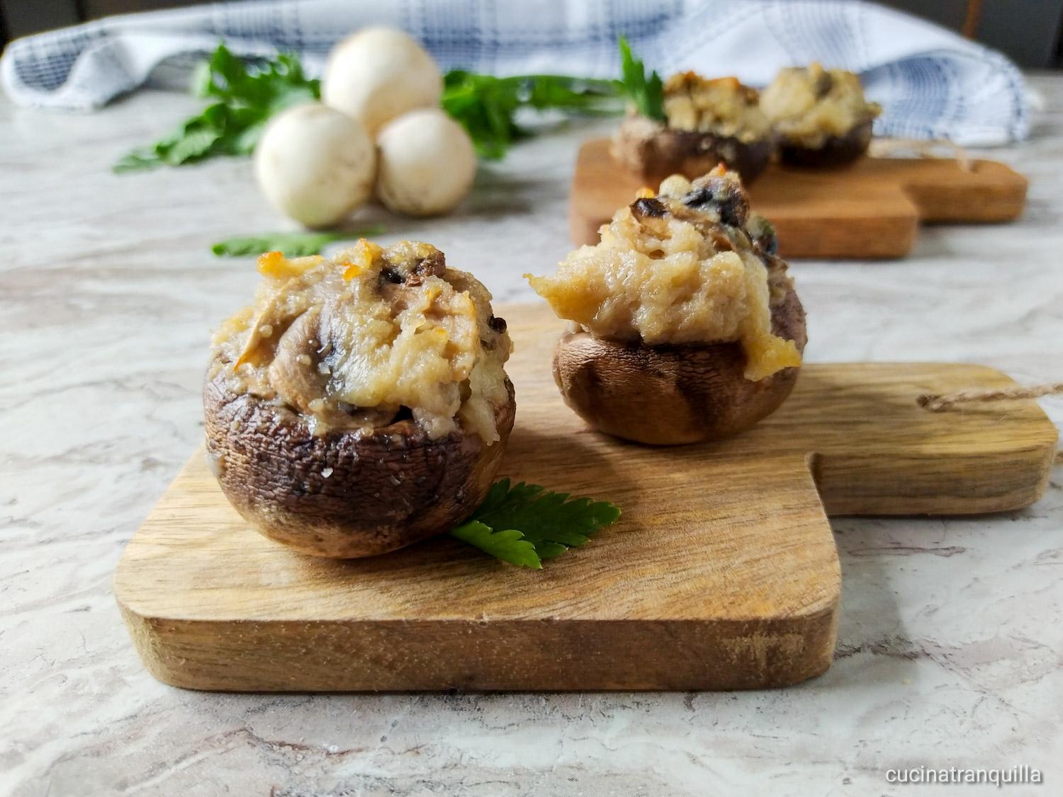 Funghi ripieni vegetariani