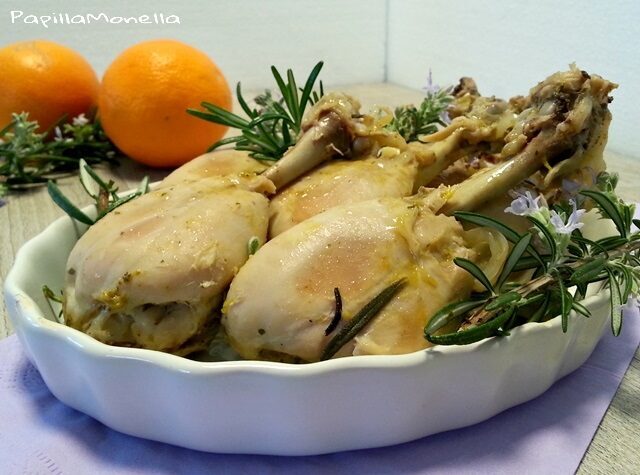Fusi di pollo agli agrumi e rosmarino