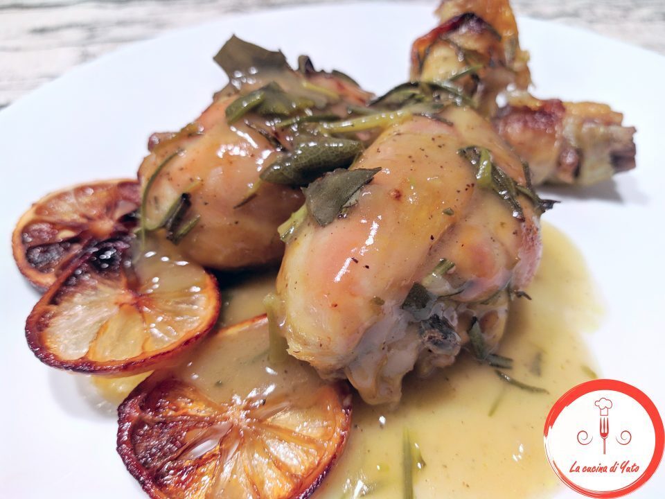 Fusi di pollo al forno con limone