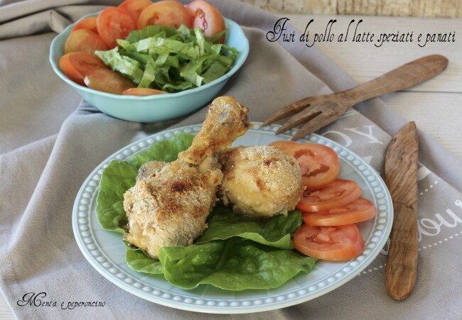 Fusi di pollo al latte speziati e panati