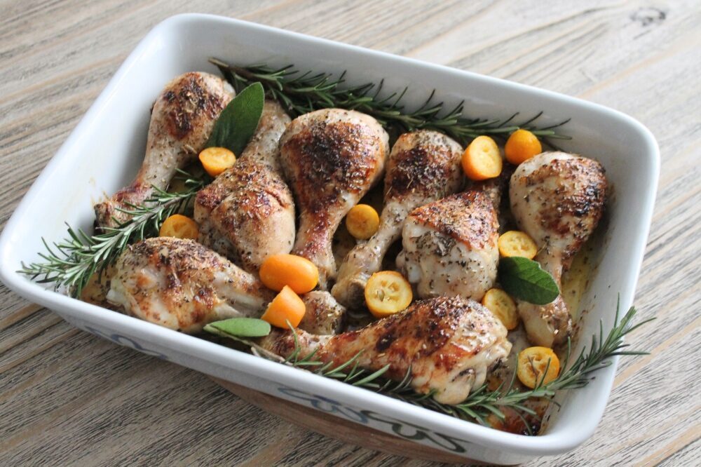 Fusi di pollo al miele e mandarini cinesi