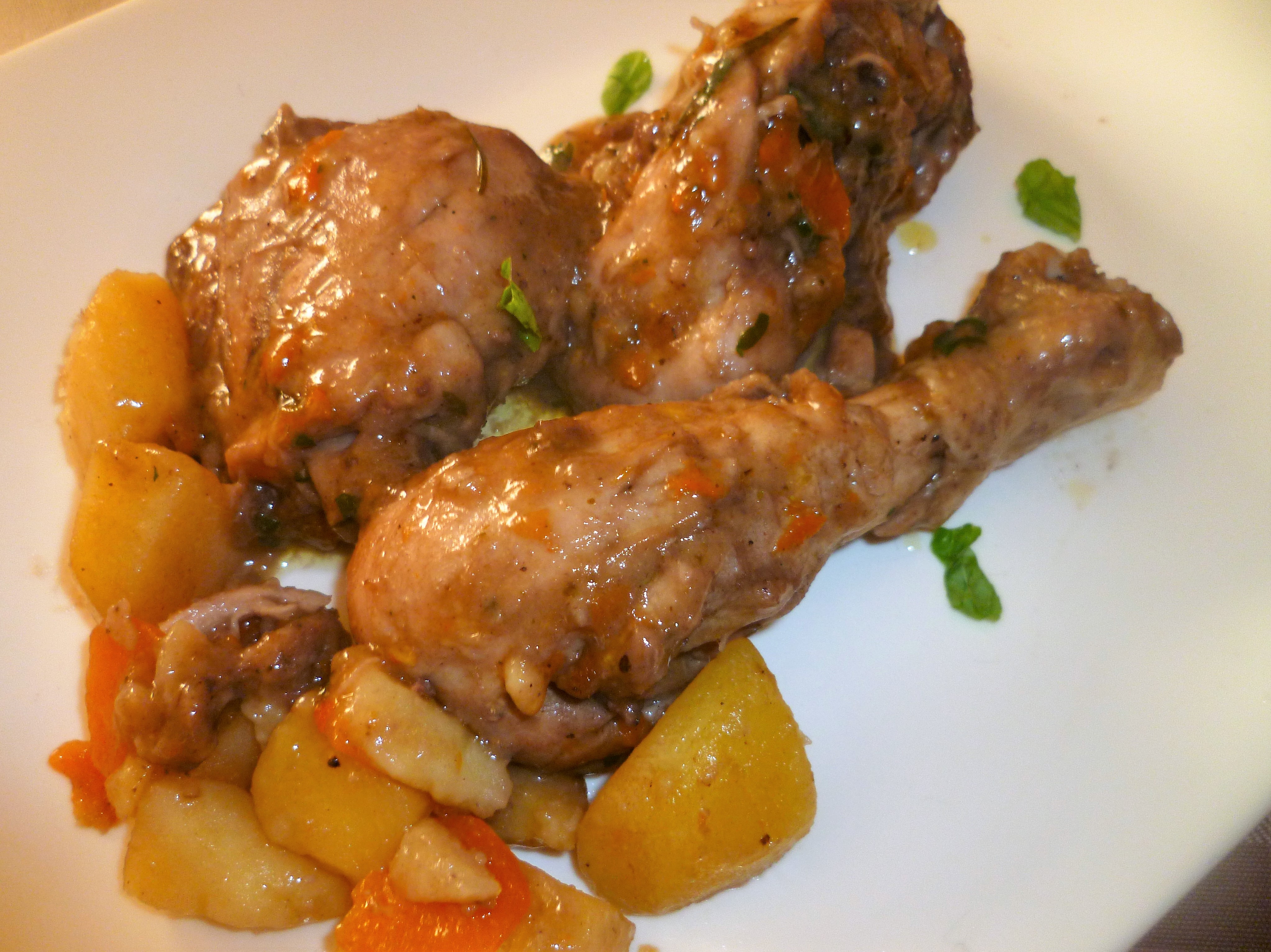Fusi di pollo al nero d’avola