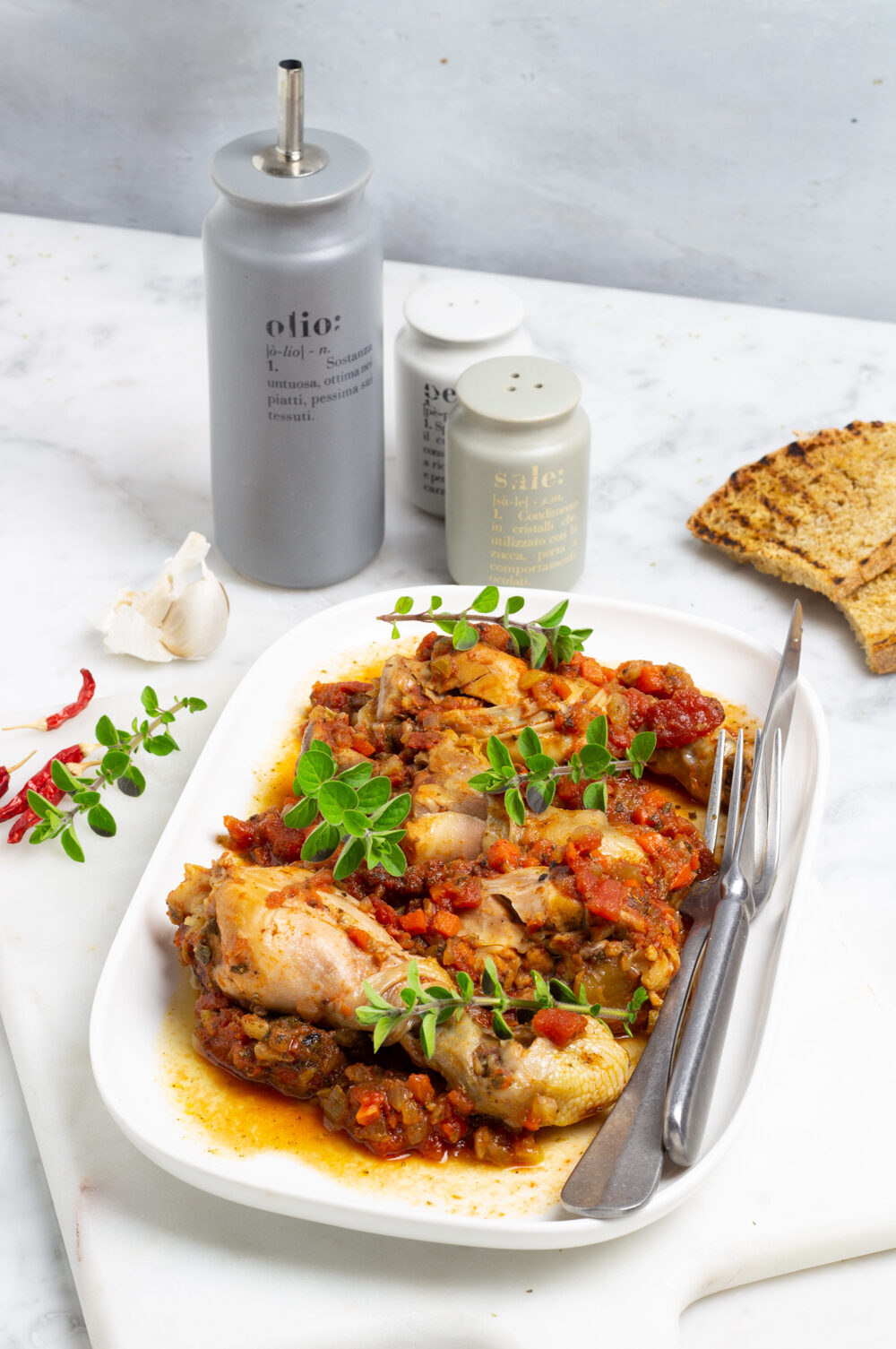 Fusi di pollo al pomodoro slow cooker