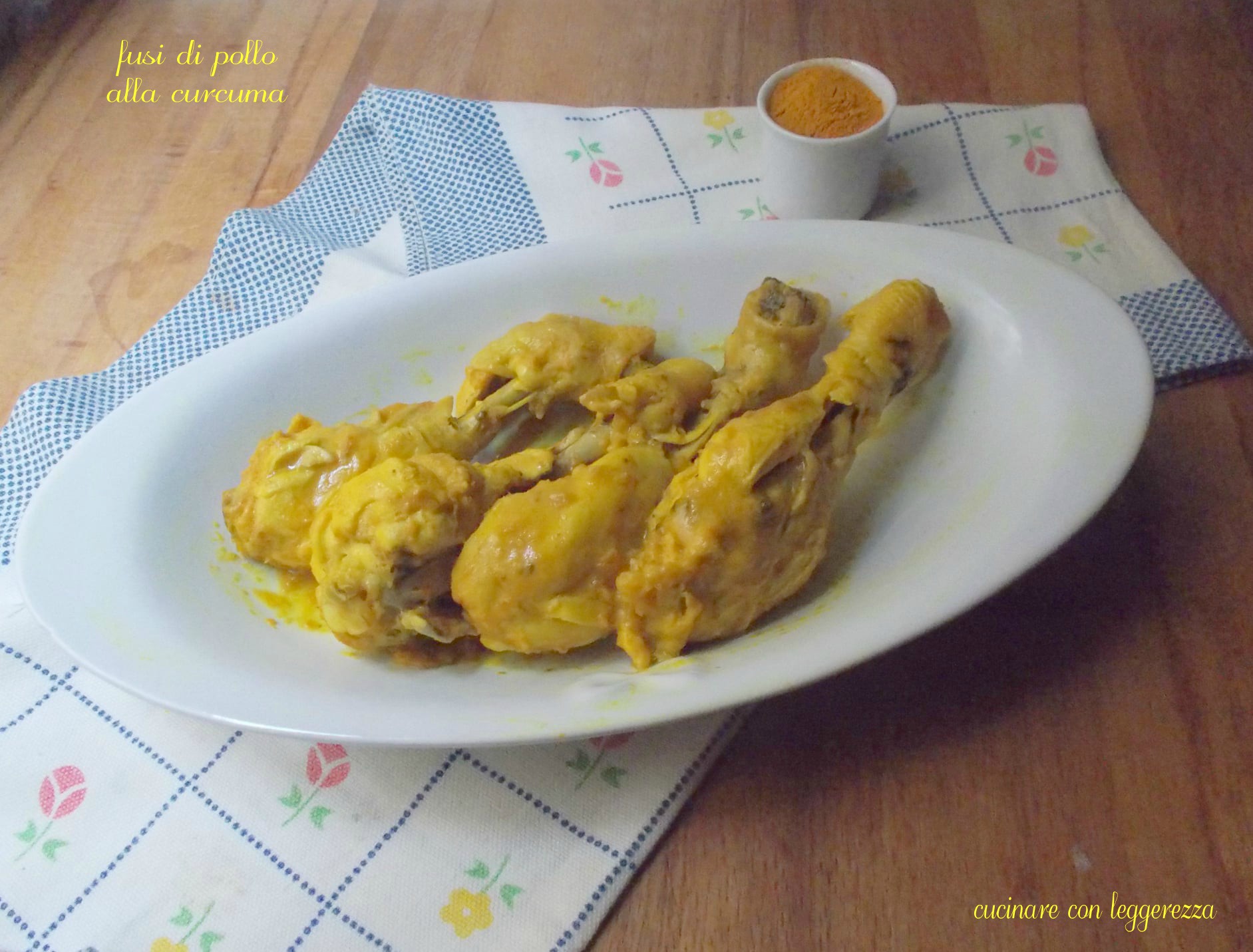 Fusi di pollo alla curcuma