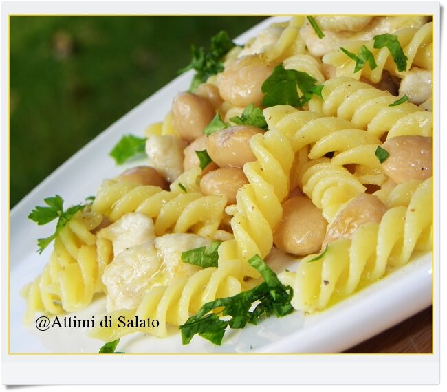 Fusilli con pollo e fagioli