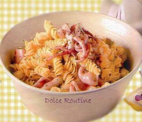 Fusilli con polpetti al limone