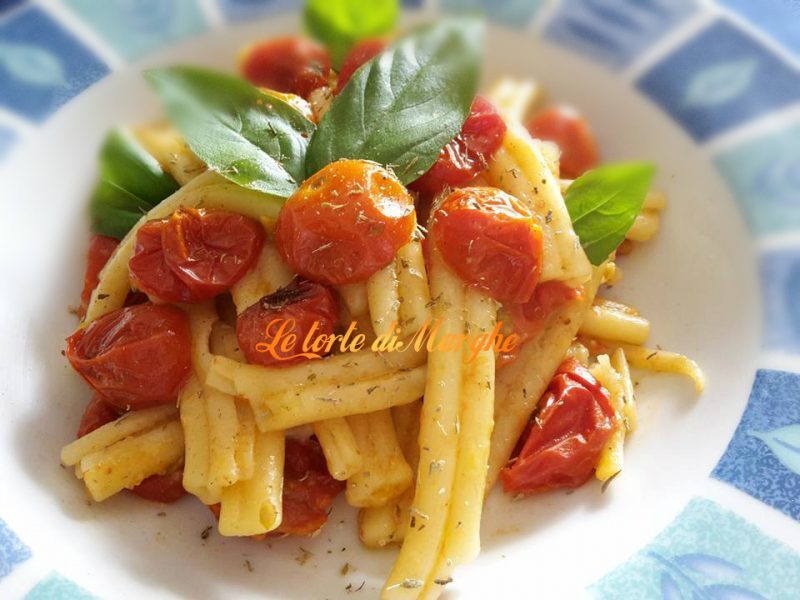 Fusilli con pomodori caramellati