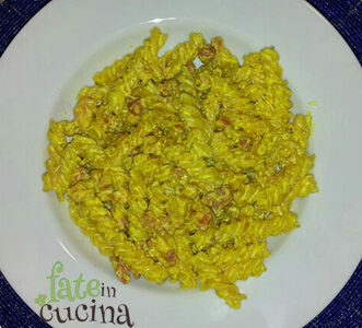 Fusilli pancetta e curry