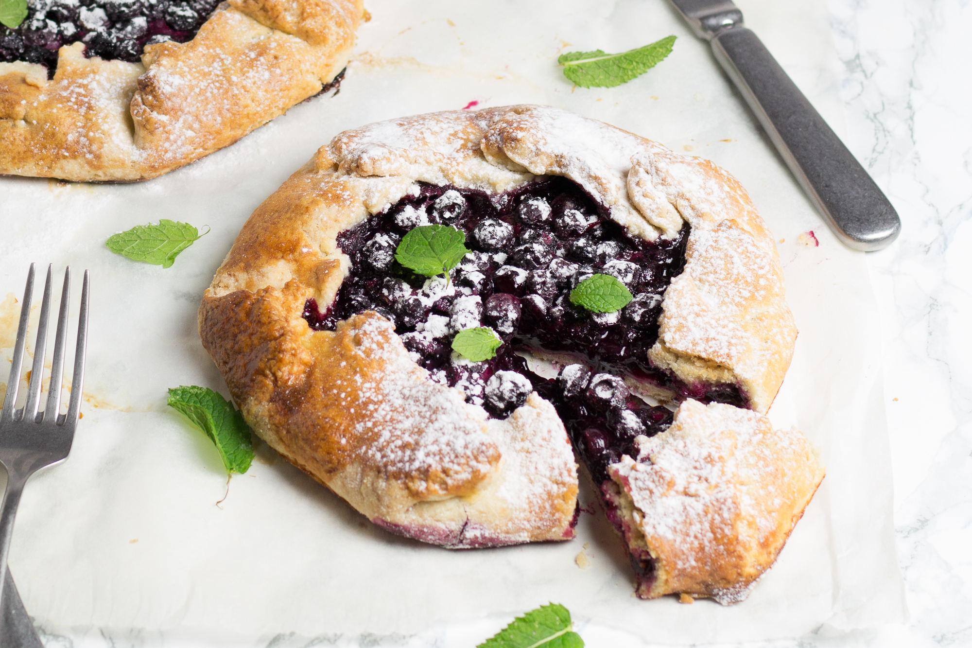 Galette ai mirtilli