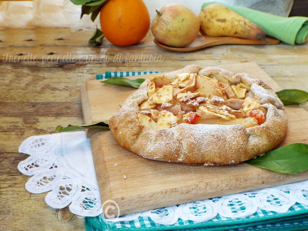 Galette al latticello mele, pere e arancia 