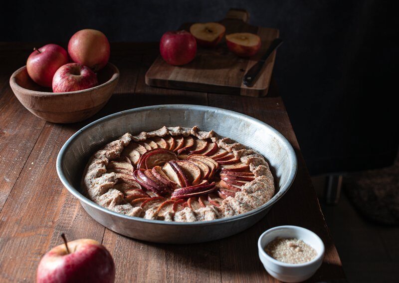 Galette integrale mele e cannella
