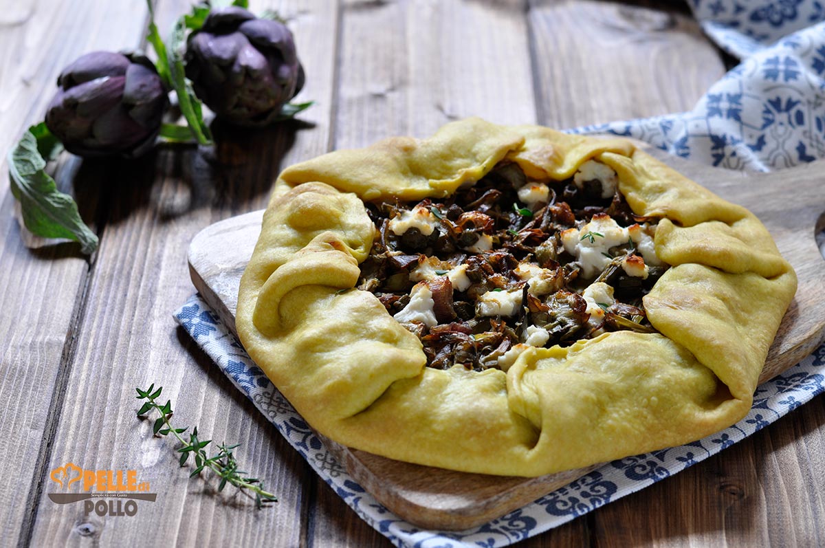 Galette salata ai carciofi e ricotta