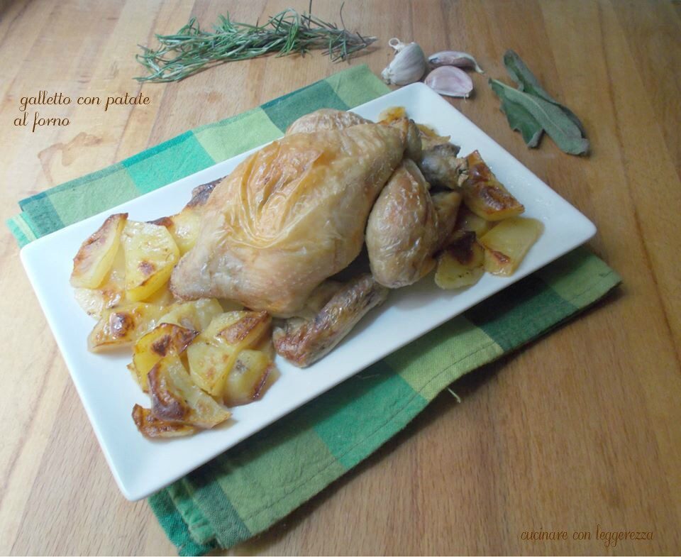 Galletto con patate al forno